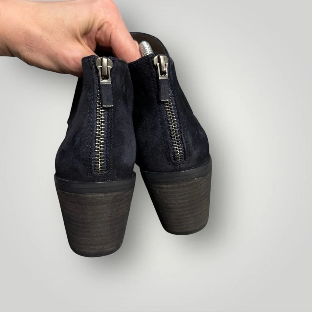 Eileen Fisher Irwin Suede Bootie Navy‎ Blue Sz 10